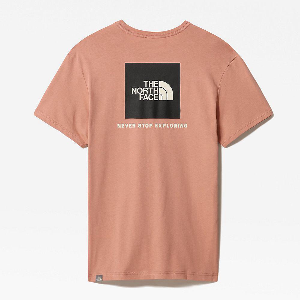 The North Face Redbox Ανδρικα T Shirt - Ροζ / Μαυρα (WEDU21368)